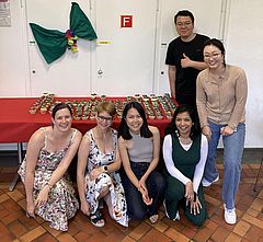 Group and cupcakes